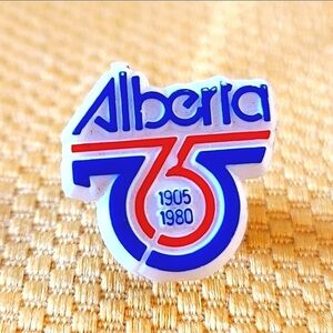 Vintage Alberta 75 1905-1980 Souvenir Pin Set of 2